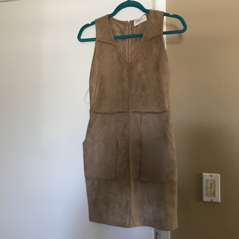 Sienna sky suede mini dress